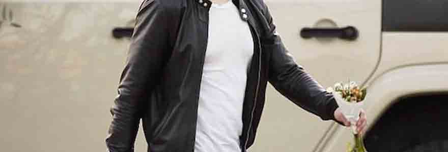 men's leather jacket